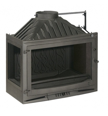Чугунная каминная топка Invicta Hearth 700 Sélénic left glass with flue valve